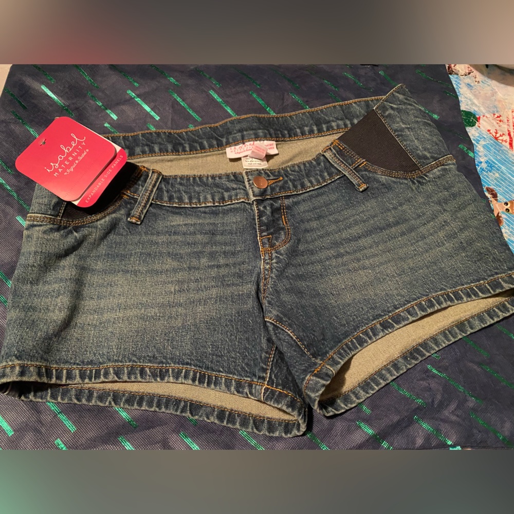 ISABEL maternity shorts for women color blue black new size 2